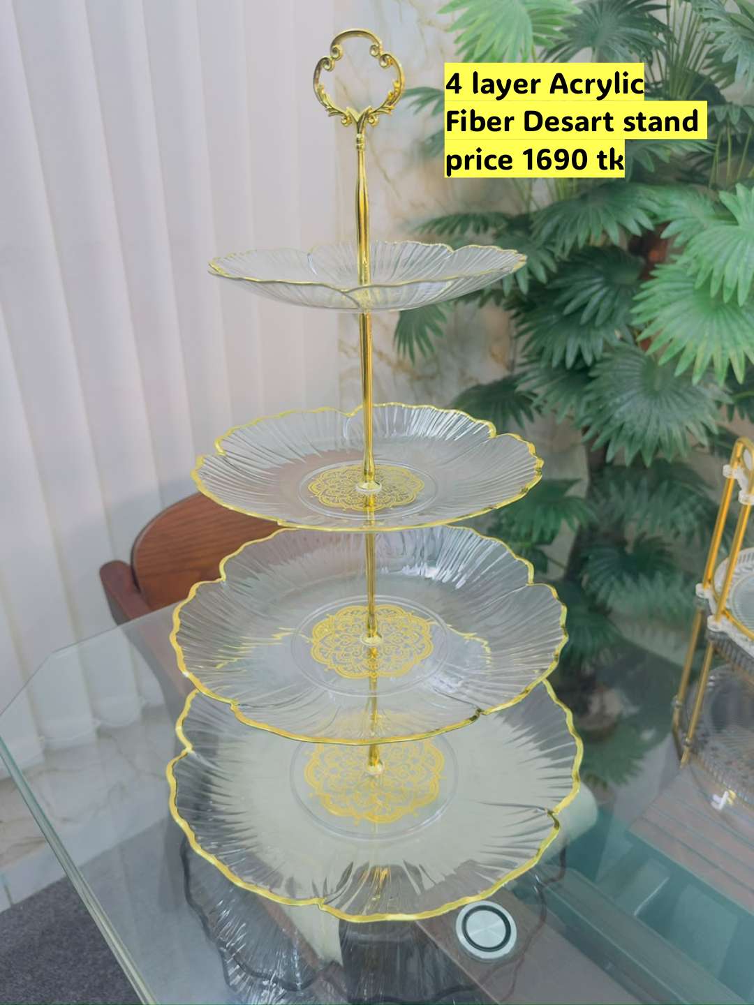4 Layer Fruits Stand Acrylic Fiber