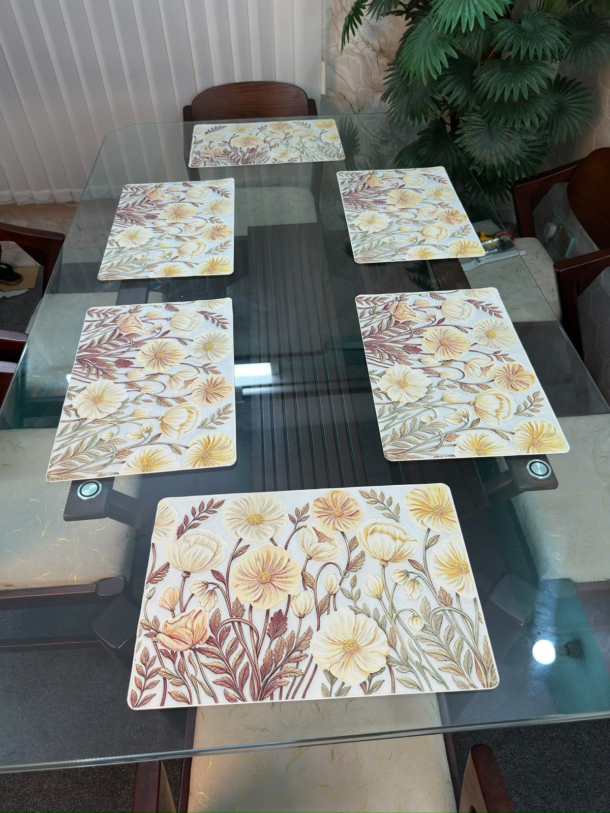 Premium New Flower Shaped Square PVC Mats 3008