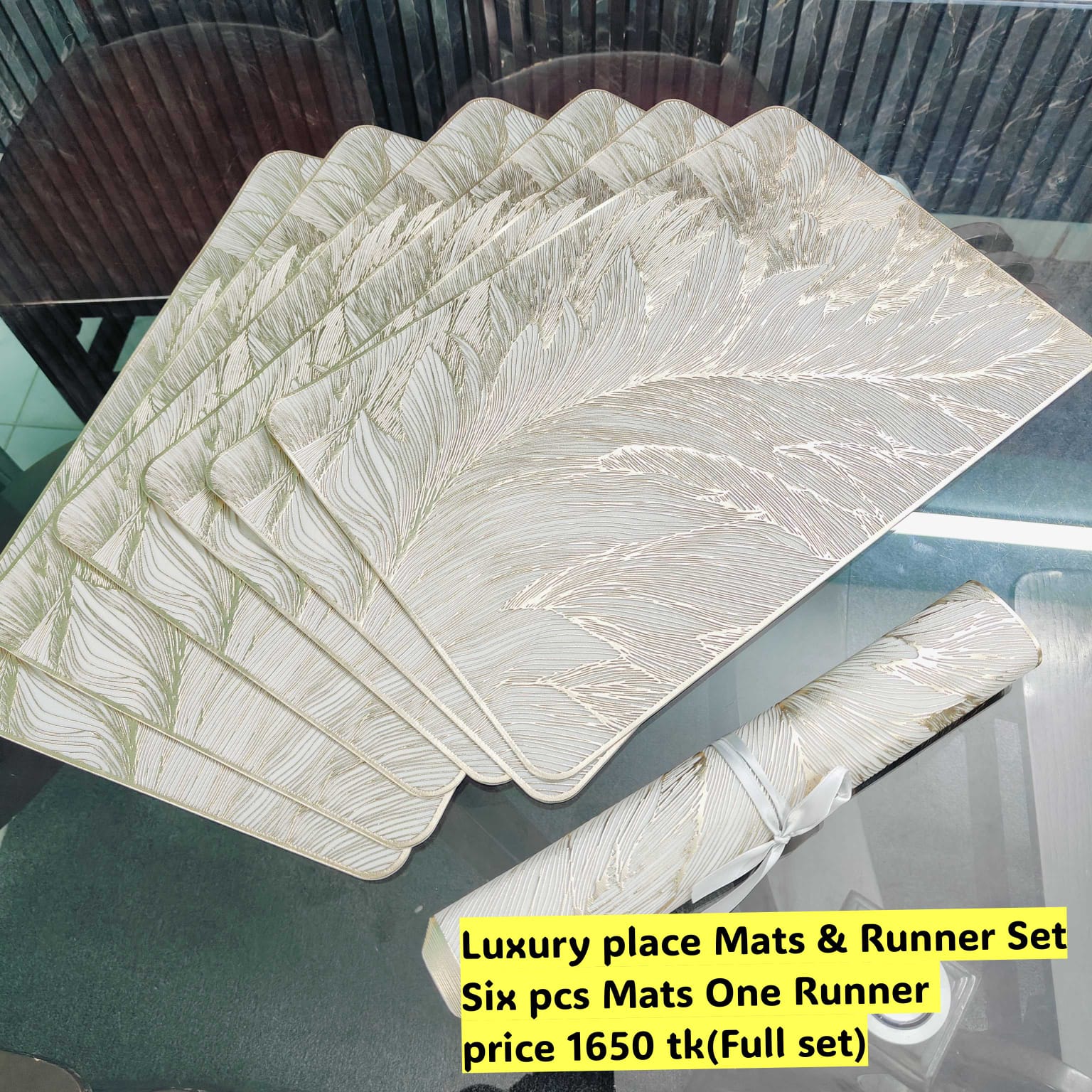 (Runner Soho) 7 pcs mats Set 1009
