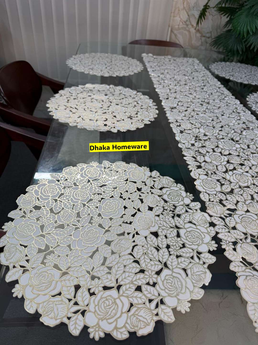 (Runner Soho) 7 pcs mats Set New small golap Desing